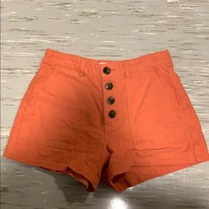 orange high rise o’neill shorts